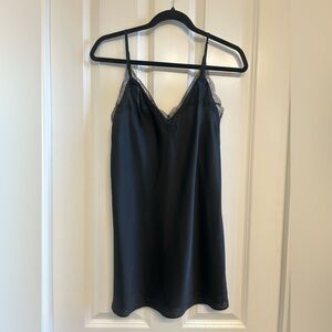 Victoria’s Secret Black Lace Trim Slip Dress
